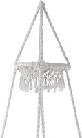 WOQI Chaise hamac en corde de coton tricoté à la main Siège de balançoire en macramé pour adultes et enfants Mobilier de camping en plein air