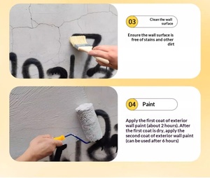 Pintura para Paredes Exteriores Multicolor a Base <span class=keywords><strong>de</strong></span> Agua, Revestimiento Resistente a la Intemperie y al Desgaste para Fachadas <span class=keywords><strong>de</strong></span> <span class=keywords><strong>Cemento</strong></span>, Ladrillo y Hormigón - Product Image 4
