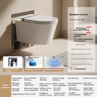 Ensemble WC intelligent mural moderne en céramique avec siège intelligent pour salle de bain