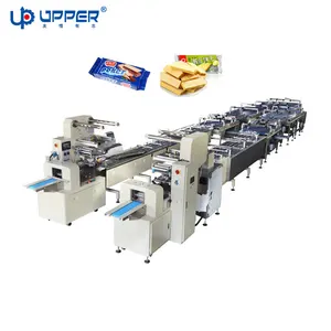 Automatic Sandwich Biscuit On Line Machine And Packing Double Layer Cookies Biscuits Package Machine