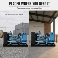 Groupe électrogène diesel Weichai à châssis ouvert refroidi par eau 60kW 75kVA 120kW 150kVA, groupe électrogène de secours pour usine et ferme