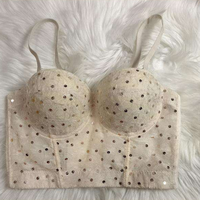 Robe de lingerie sexy scintillante pour femme, costume de soirée vintage, corsets et bustiers pour fête