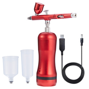 Airbrush <b>Set</b> Rechargeable Portable Battery Powered Automatic Stop Start <b>Spray</b> Gun For Artwork Gravity Feed Adjustable Speed - Product Image 2