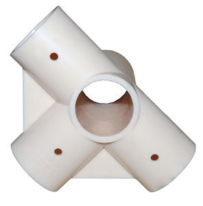 Conector de Tubería de PVC de Grado Mueble, de 3 Vías, con Conexión por Pegado y Técnica de Fundición, para Tubería de 28 mm - Product Image 2