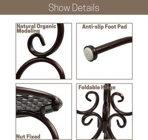 Metall-Pflanzenständer mit Pulverbeschichtung, Moderner Schwerlast-Blumenständer, 57 cm Hoch, Einzelner Säulenständer für Blumentöpfe, Pflanzregal für Zuhause - Product Image 5