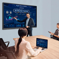 CUMEI Grosir Layar Sentuh Panel Datar Interaktif LCD 4K Papan Tulis Digital Pintar LED 55 65 75 86 Inci Papan Interaktif