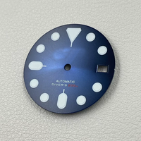 Nouveau cadran en acier inoxydable vert lumineux de 28,5 mm pour mouvements NH35/NH36, étanche, durable, montre de plongée mécanique modifiée