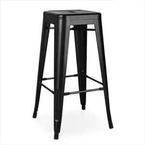 Customized Professional factory high iron bar stool metal chairs industrial restaurant