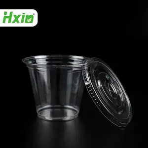 Cups Lids Ps Disposable Small Clear 250ml Dessert Plastic PS Cups With Lid Ice Cream