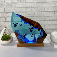 Figurine LED en résine de requin baleine, plongeur, dragon, bateau, veilleuse, décoration d'intérieur, cadeau d'anniversaire pour enfants