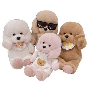 Encantadora muñeca de cachorro de peluche Super suave Animal de peluche <span class=keywords><strong>Labrador</strong></span> perro juguete con relleno de algodón PP regalo de cumpleaños para niños - Product Image 1