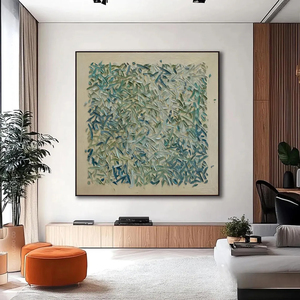 <span class=keywords><strong>Cuadro</strong></span> Decorativo de Pared para el Hogar de Lujo, Arte Abstracto con Patrón de Hojas Texturizadas, Pintura al Óleo Pintada a Mano sobre Lienzo, <span class=keywords><strong>Cuadro</strong></span> Grande Moderno para Sala de Estar - Product Image 2