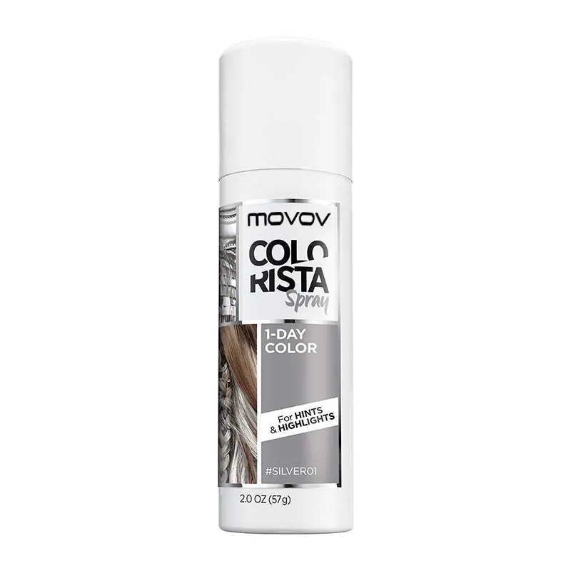 Hair Color Colorista 1-Day Spray, Semi-permanent Silver - Salon use pretreatment remover edge control dropship wax hair color