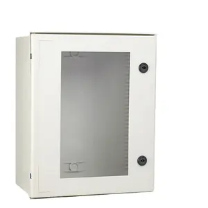 Fiberglass Box with Self-Locking Latch and Clear Cover outdoor enclosure for Power Distribution Box FRP GRP SMC DMC
