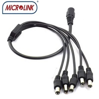 Adaptateur de câble d'alimentation DC 12V, 1 prise femelle DC vers 2, 3, 4, 5, 6, 8 prises mâles, câble d'extension DC 8 voies
