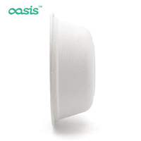 Bol alimentaire jetable Oasis 500 ml en pulpe de bagasse, écologique, compostable, imperméable et résistant à la graisse pour le camping