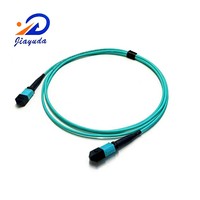 Elite Low Loss 24 Fiber MPO to MPO Fiber Optic Patch Cord OM3 Multimode 50/125um Trunk Cable for 100G 400G Data Center