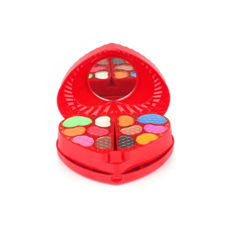 Romantic Heart Shaped Make Up Kit With Mirror Colorful Daily Use Ladies Make Up Set Cosmetics Gift Tool Kit