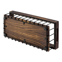 Boîte de rangement multifonctionnelle en bois de pin carbonisé rectangulaire moderne sur mesure, gravure personnalisée, souvenir en bois durable