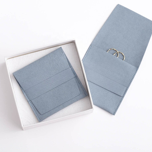 Bolsa de Joyería Personalizada con Logotipo Impreso en Relieve, Estilo Sobre de Microfibra con Banda, para Regalo, Tamaño Personalizado - Product Image 4