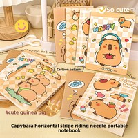 Carnet Kawaii Mini Capybara, Carnet de poche mignon et varié, Journal, Agenda, Bloc-notes de planification, Papeterie amusante à thème dessin animé, Cadeau