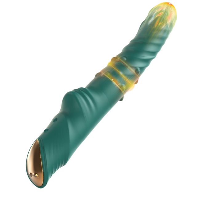 USB-Powered Automatic G-Spot Clitoris Spinning Bead Telescopic Dildo Female Sex Toys Vibrating Massage Tools Rotation Thrusting