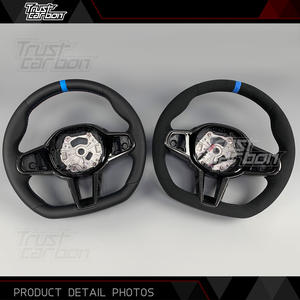 Volant en microfibre et fibre de carbone personnalisé pour <span class=keywords><strong>BMW</strong></span>, mise à niveau LCI, G20 G30 330i 330e 430i 440i 530i 540i 550i <span class=keywords><strong>740d</strong></span> 750i 840i - Product Image 3