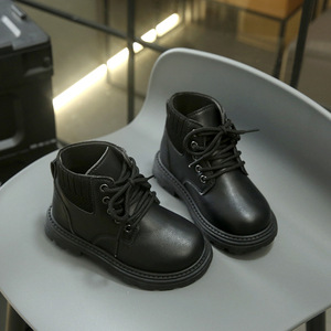 Botas de Estilo Británico para Niños y Niñas, Primavera-Otoño 2025, Suela Blanda, Cuero Sintético Corto, Color Sólido - Product Image 5