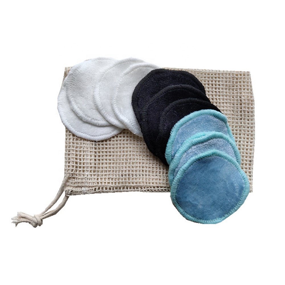 OEM High Quality Natural Round Face Cleaning Reusable Makeup Remover Pads Bamboo Make Up Remover Pads