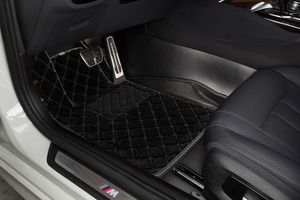 Tapis de sol de voiture sur mesure pour <span class=keywords><strong>Aston</strong></span> Martin DBX, style sport, intérieur de luxe, ensemble complet 3 pièces, 10 mm d'épaisseur, toutes saisons - Product Image 2