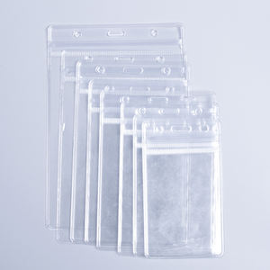 ป้ายบัตรประจำตัวกันน้ำแบบปิดผนึกโปร่งใสแนวตั้งสายคล้องแขนการ์ดพีวีซีพร้อมที่ใส่บัตรประชาชน - Product Image 6