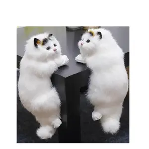 Handicrafts Simulation Cat Dolls Fur Lifelike Animal Product Model Desktop Fake Cat Doll Toy For Birthday Gift Home Decoration