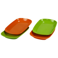 Assiettes à dîner rectangulaires salade Sushi, assiettes en mélamine pour salade Sushi, service BBQ assiettes
