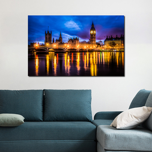 Toile led avec réflexion nocturne du Bridge de londres, en toile, art personnalisé, de haute qualité, vente en gros - Product Image 5