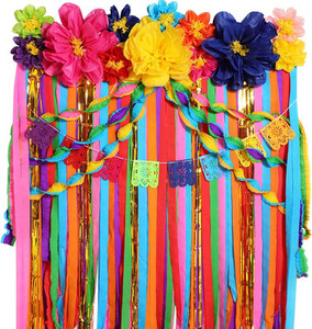 Kit de Décoration pour Fête Mexicaine Fiesta Carnaval, Toile de Fond Mexicaine, Piñata, Bannière Thème Cinco de Mayo, Fournitures pour Fête d'Anniversaire - Product Image 3