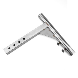 Getitall Flagpole Bracket Kit Stainless Steel Matte Silver For Camping Truck <b>Trailer</b> <b>Cargo</b> Carrier Mount - Product Image 1