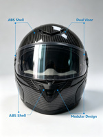 Casque de moto modulaire rabattable YQH Surron Ultra Bee à double visière certifié DOT