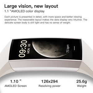 Pulsera Inteligente de Salud de <span class=keywords><strong>Alta</strong></span> Calidad con Pantalla AMOLED Android C80, Podómetro, Monitor de Presión Arterial, Oxígeno y Frecuencia Cardíaca, Resistente al Agua IP67 - Product Image 3