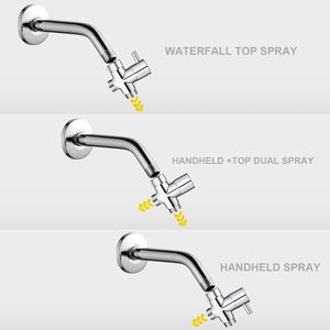 G1/2 "vòi hoa sen đầu diverter van, rắn brass vòi hoa sen cánh tay diverter van, 3-Way phổ tắm Hệ thống thay thế một phần - Product Image 5