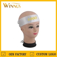 Logo personnalisé nom de marque impression Satin soie vierge extensions de cheveux humains bandeau enveloppant perruque bandeaux