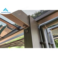 Abri solaire pour voiture à toit en pente Riparo, auvent en aluminium, carport métallique à 2 poteaux pour stationnement de voitures