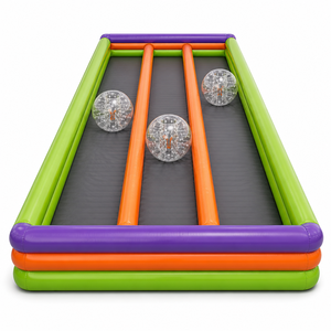 Piste de jeu gonflable Triple Lane Zorbie Track-FUN BOUNCE en PVC écologique pour l'extérieur - Product Image 3