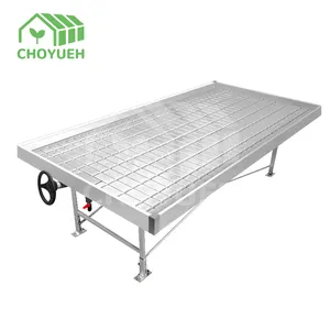 Customized Flood Tray Tables Ebb And Flow Rolling Bench Hydroponics Greenhouse Vertical Growing Rack System