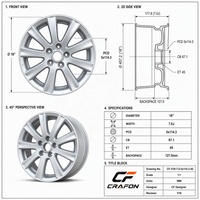 Jantes forgées sur mesure CF 6061-T6 5x114.3 67.1 compatibles avec FD3S FC3S Rotary Performance Coupe Sport ODM