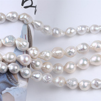 A AA 10-13mm Perles d'eau douce de forme baroque blanche Edison Perles naturelles en vrac