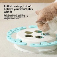 Jouet rotatif interactif pour chat, plateau tournant amusant, jeu d'entraînement et de puzzle pour animaux de compagnie avec boule de catnip, étanche, vente en gros