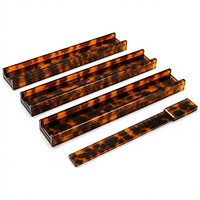 Support de rangement pour tuiles de mahjong en acrylique écaille de tortue avec motif marbre perlé, accessoire de table de jeu