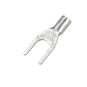 Connecteur de câblage électrique à sertir nu pour presse à froid, type fourche, pour fils nus, fourches de câblage UT0.5~UT16, 22-6AWG 0.5-16mm² - Product Image 1