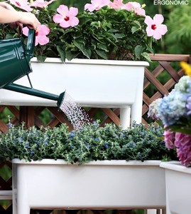 Pot de jardin en <span class=keywords><strong>plastique</strong></span>, bassin de <span class=keywords><strong>pied</strong></span> haut, boîte de fleurs, balcon, semis de légumes, Pot de Culture - Product Image 4