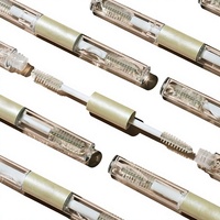 Tubes de brillant à lèvres à double tête de haute qualité Conteneurs d'emballage de baume à lèvres personnalisés Tubes de rouge à lèvres OEM Tubes de brillant à lèvres rotondité pour